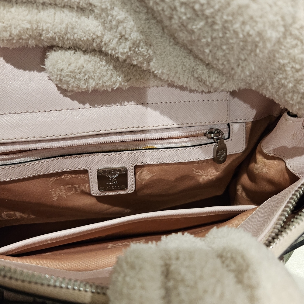 MCM Pink and Cream Women's Bag - Picture 10 of 15